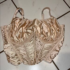 Silky Cream Bustier Top